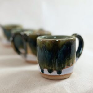 Seaweed drip set of 3 espresso cups