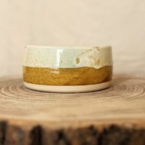 Milk honey dog bowl