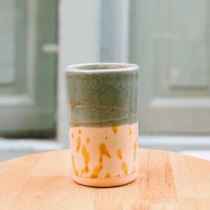 Yellow drop Iced coffee cup