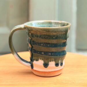 Green drip spiral Mug
